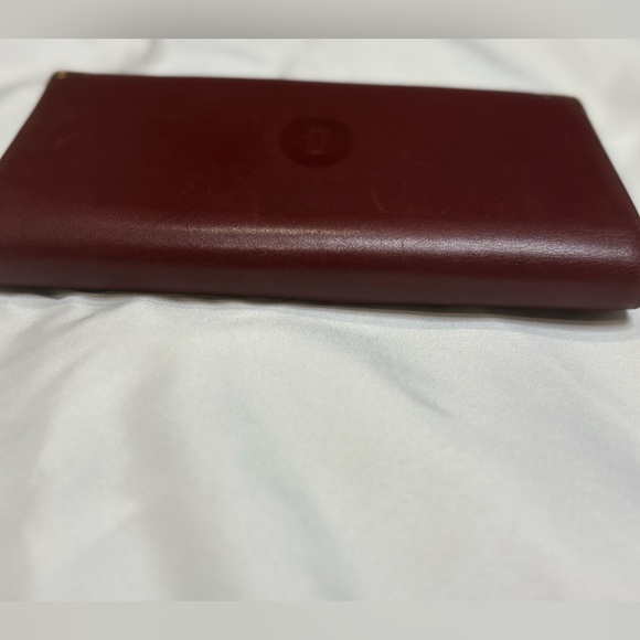 Vintage Must de Cartier Bordeaux Leather Long Wallet - Picture 8 of 13